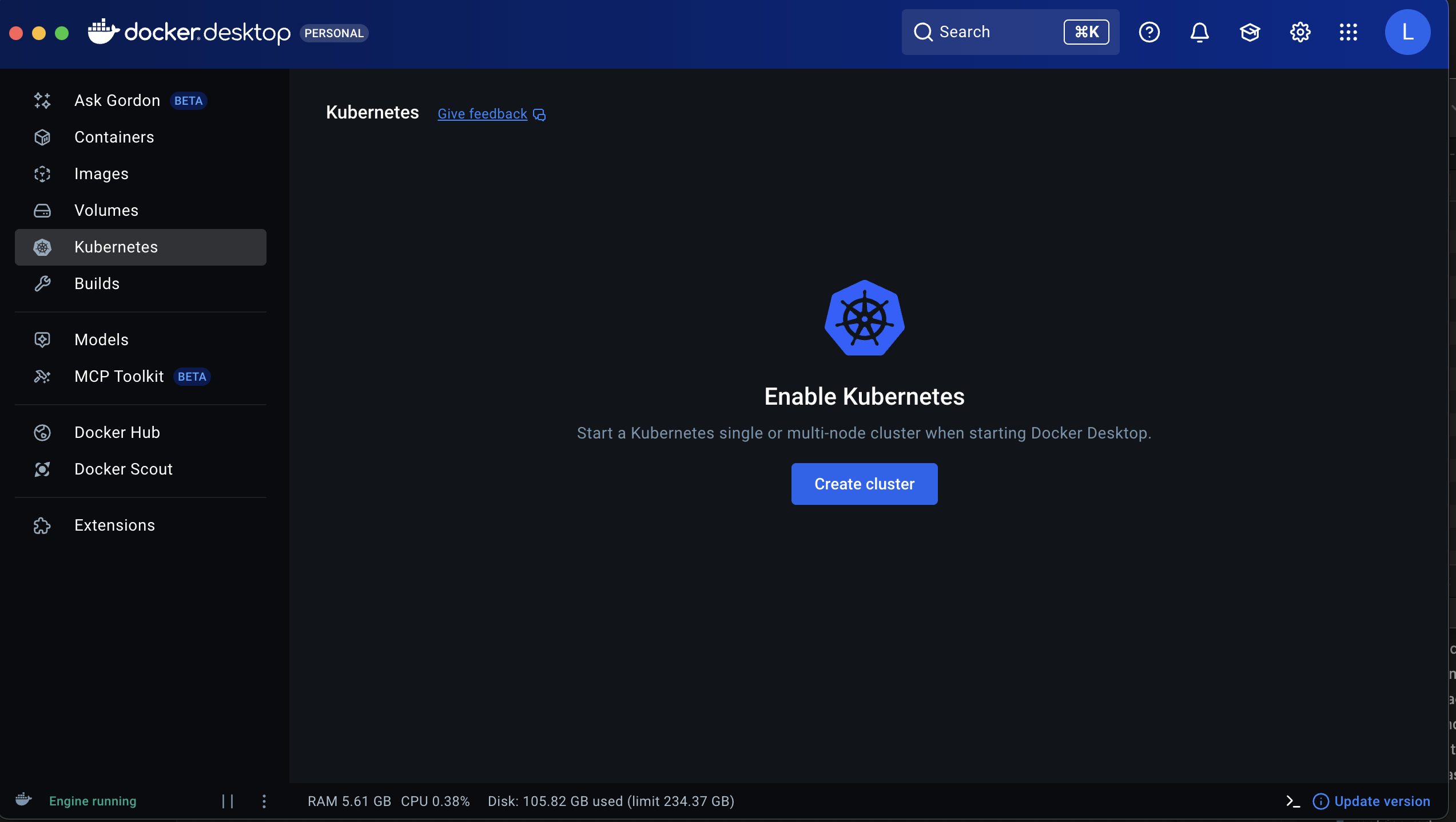 Docker Desktop Cluster