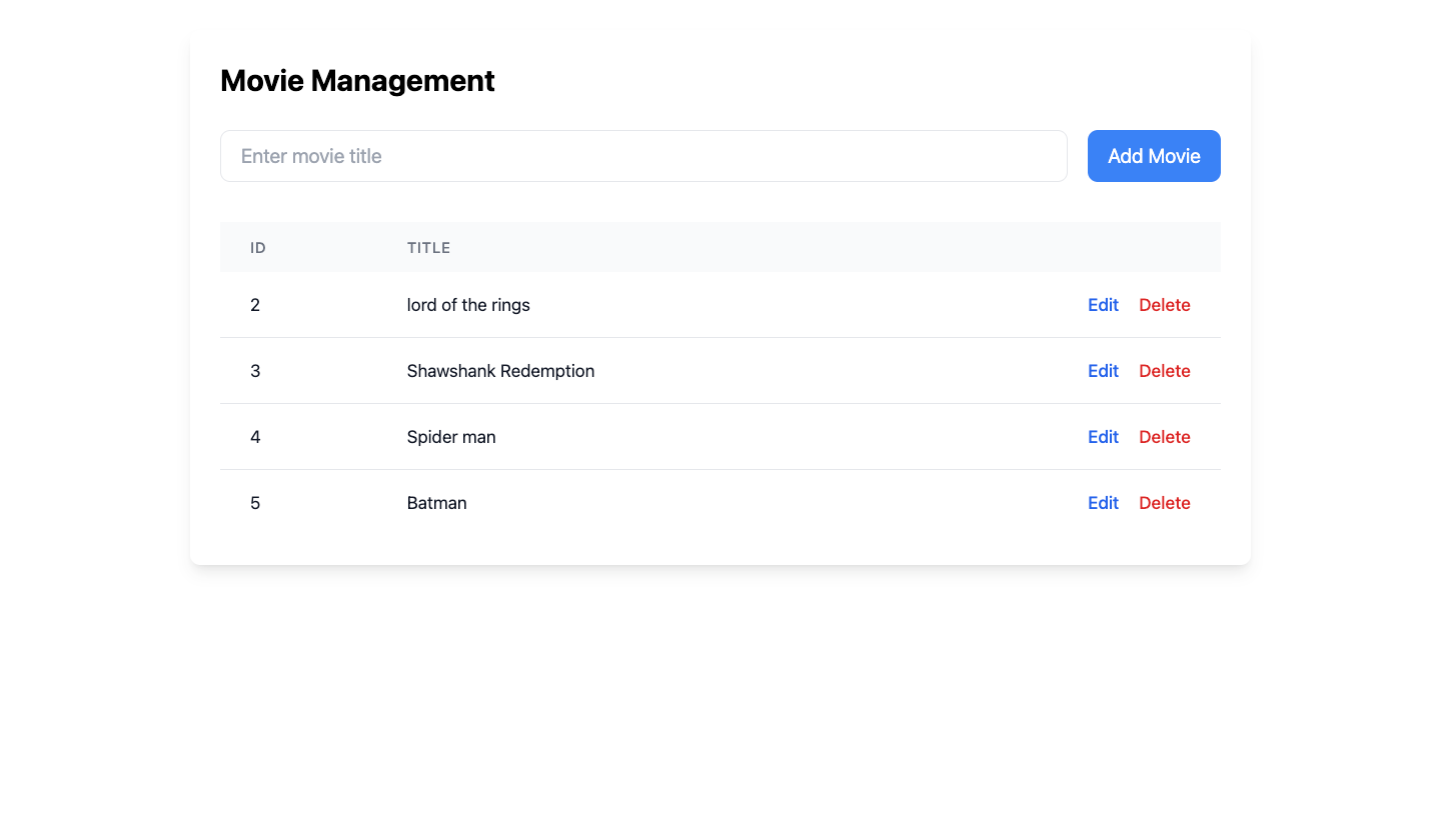 Platformatic CRUD movie application