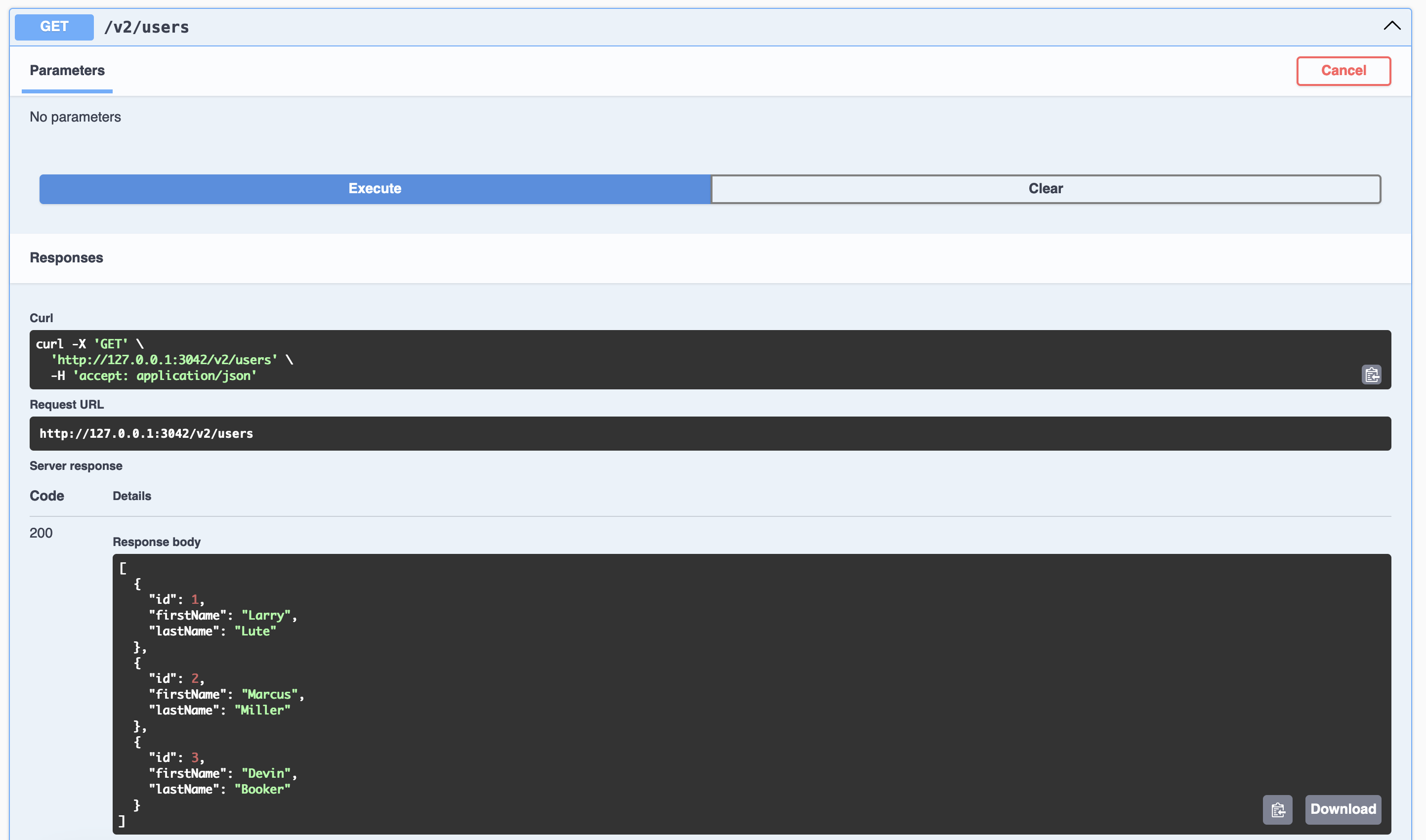 Platformatic versions guide: &quot;v2&quot; updated swagger screenshot